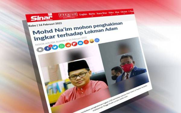 Laporan Sinar Harian pada Selasa.