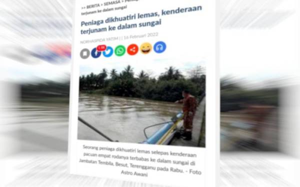 Laporan Sinar Harian pada Rabu.