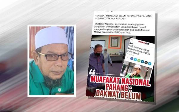 Portal yang mendakwa perpecahan MN Pahang susulan kenyataan Rosli pada 16 Februari lalu. (Rosli)