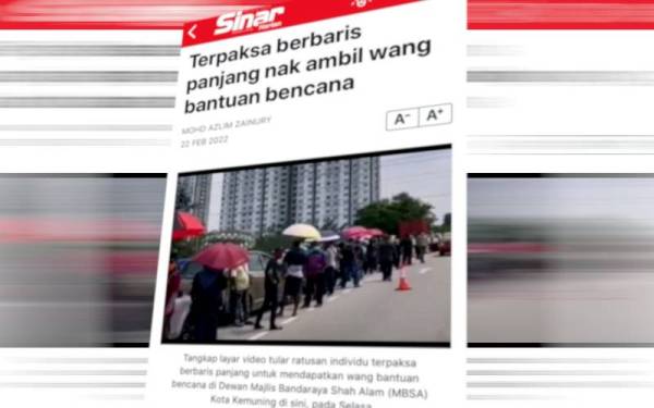 Laporan Sinar Harian pada Selasa.