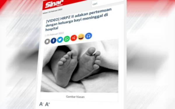 Laporan Sinar Harian pada Isnin.