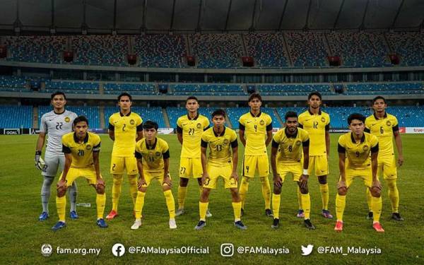 Pemain Harimau Muda yang menggalas cabaran Malaysia di Kejuaraan B-23 AFF 2022. FOTO: Football Association of Malaysia