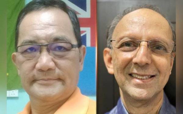 Tham Yau Kong (kiri) dan Dr Vinod Kumar Joshi diumumkan sebagai penerima anugerah kehormat United Kingdom. - Foto Suruhanjaya Tinggi Britain ke Malaysia