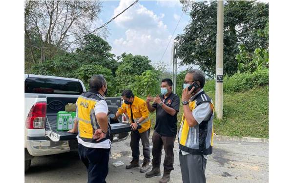 Kerja-kerja pemetaan udara dijalankan di kawasan bencana.