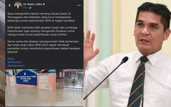 Hantaran Mohd Radzi di laman Facebooknya pada Ahad.