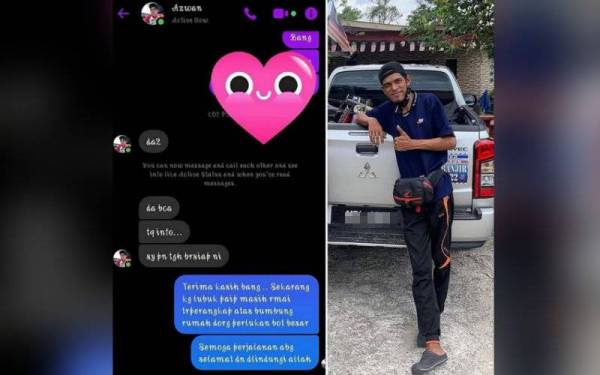 Sumber gambar daripada hantaran di Facebook Viral Media Johor pada Ahad.