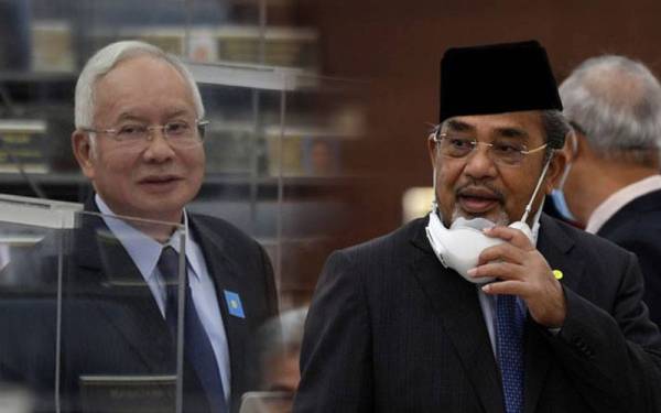 Gambar dari kiri: Najib, Tajuddin