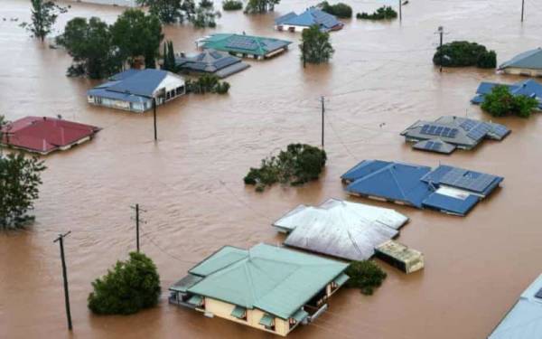 Keadaan banjir di kawasan timur Australia. Foto AFP