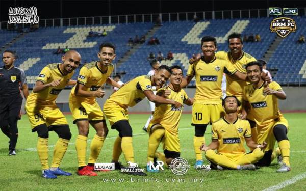 Antara barisan pemain BRM FC musim ini. - Foto FB BRM FC KUALA KANGSAR