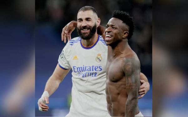 Benzema tampil dengan hatrik jaringan ketika menentang PSG di Santiago Bernabeu.