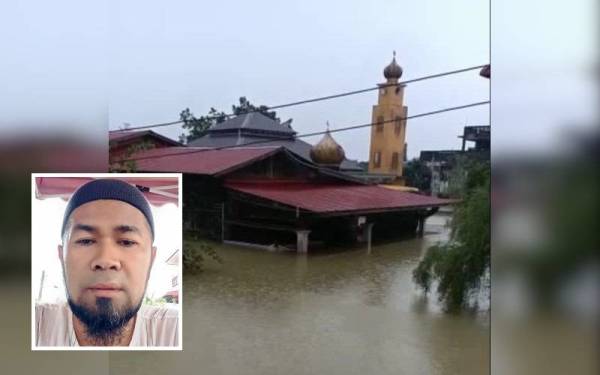 Rumah Mohd Zalani ditenggelami air banjir dua minggu lalu. (Gambar kecil: Mohd Zalani)