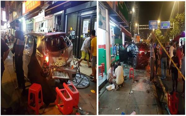 Pemandu mabuk menjadi punca kemalangan melibatkan tiga buah kenderaan serta 10 individu termasuk lapan pelanggan di sebuah restoran di Jalan Klang Lama pada Ahad.