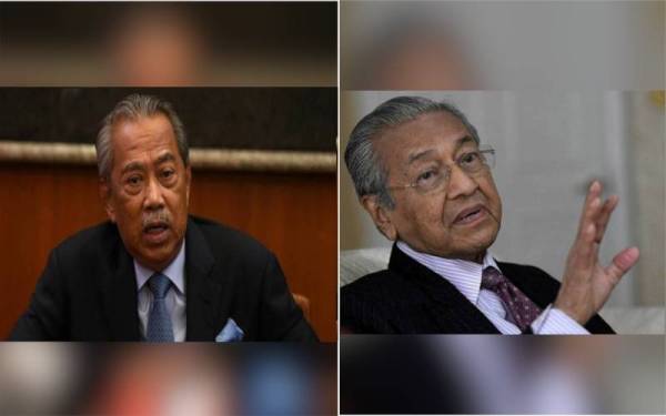 Muhyiddin (kiri) dan Dr Mahathir