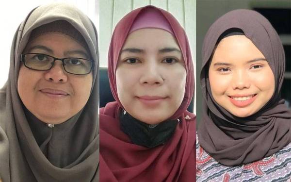 Gambar dari kiri: Huzaina, Hasliza, Alia