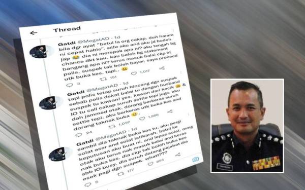 Ciapan mengenai individu yang dikatakan ditipu dalam urusan pemindahan wang melibatkan seorang pelanggan ketika jual beli kek membabitkan 11 transaksi pembelian. Gambar kecil: Mohamad Fakhrudin