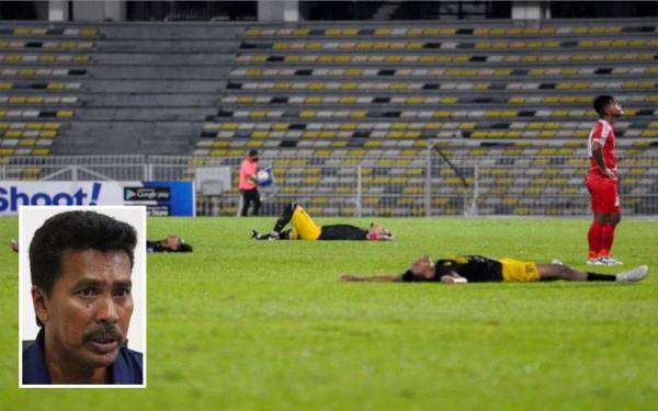 Situasi selepas berakhir perlawanan Perak FC menentang Kijang Rangers dalam aksi pusingan pertama Piala FA di Stadium Perak, baru-baru ini. - Foto Perak Football Club (Gambar kecil: Abu Bakar)