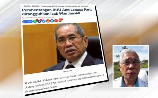 Hassan berkata, PH wajar mengkaji semula komitmennya terhadap MoU Transformasi dan Kestabilan Politik jika RUU Anti Lompat Parti tidak dibentang di Parlimen 11 April ini.