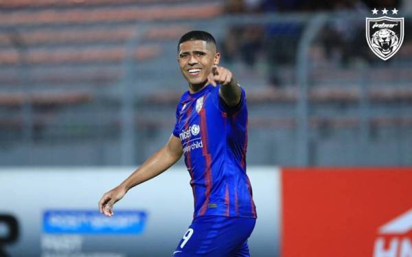 Bergson da Silva antara pencetak gol Harimau Selatan ketika berdepan KL City dalam aksi Liga Super ddi Stadium Bolasepak Kuala Lumpur, Cheras. FOTO: JOHOR Southern Tigers