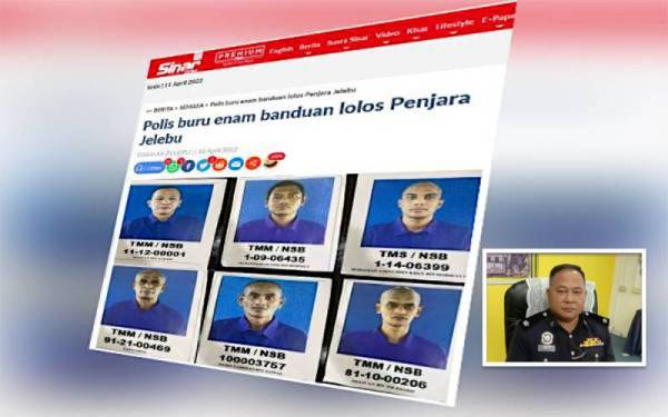 Laporan SInar Harian pada 10 April lalu. (Gambar kecil: Maslan)