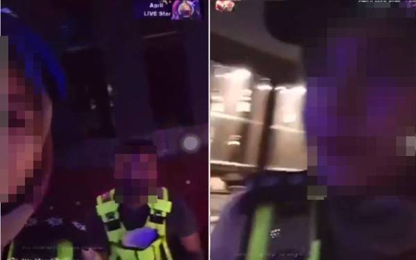 Seorang pegawai polis wanita yang membuat rakaman video secara langsung menerusi akaun sosial aplikasi TikTok semasa serbuan di sebuah pusat hiburan.