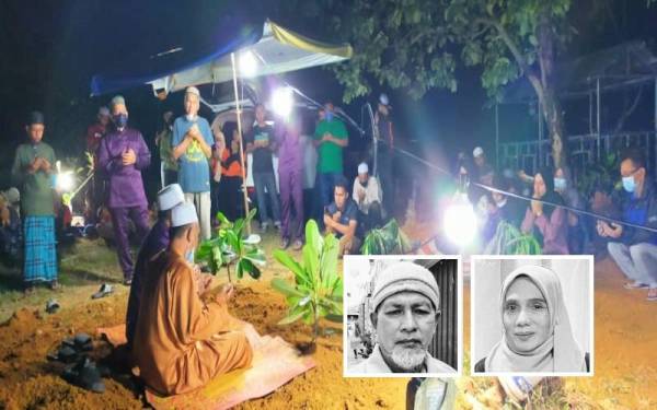 Jenazah Allahyarhamah Norsah dikebumi selepas solat Asar di tanah perkuburan Islam Kampung Kolam, Guar Chempedak pada Selasa, manakala jenazah Allahyarham Mohd Fakri dikebumikan pada 12.10 tengah malam di lokasi sama.
Gambar kecil dari kiri: Allahyarham Mohd Fakri, Allahyarhamah, Norsah Chik