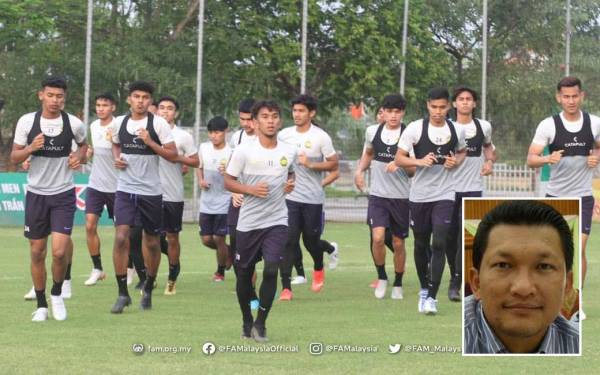 Pemain Harimau Muda yang menggalas cabaran negara di Hanoi 2021. Foto: FB FAM. Gambar kecil: Azlan Johar