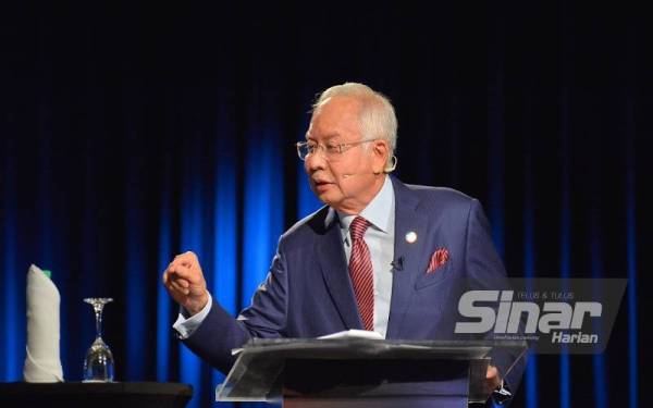 Najib pada program Debat Perdana bersama Ketua Pembangkang, Datuk Seri Anwar Ibrahim di MATIC pada Khamis.