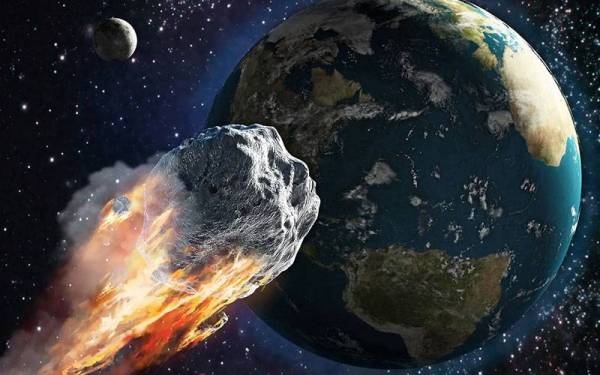 Ilustrasi asteroid menuju ke bumi. - Foto Getty Images