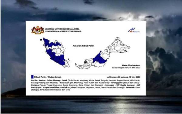 Foto: Jabatan Meteorologi Malaysia (MetMalaysia)