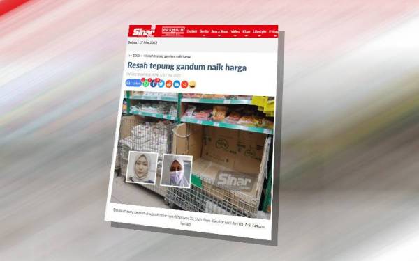 Laporan Sinar Harian pada Selasa. 