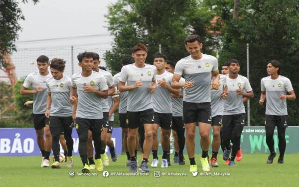 Skuad bawah 23 tahun akan menentang Vietnam pada aksi separuh akhir Sukan SEA di Hanoi. - Foto Football Association of Malaysia