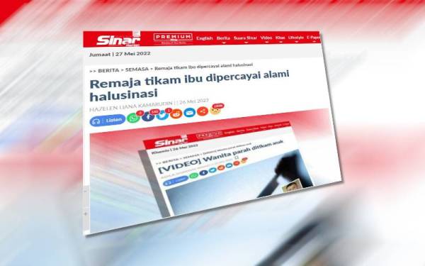 Laporan Sinar Harian pada Khamis.