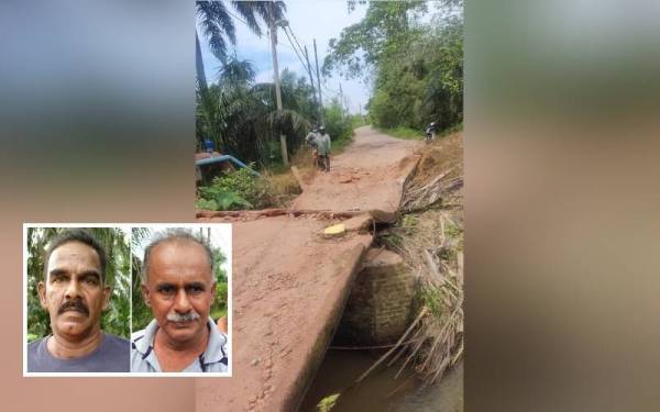 Penduduk berharap agar dapat menggunakan titi dengan segera. (Gambar kecil: Mohd Norsham Sauri Abdullah, A Muthu)