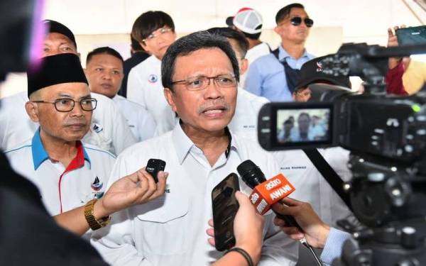 Mohd Shafie ketika ditemui pemberita selepas hadir pada Majlis Pemimpin Bersama Rakyat di Libaran, Sandakan.