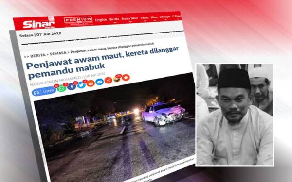 Laporan Sinar Harian (Gambar kecil: Mohd Nazri)