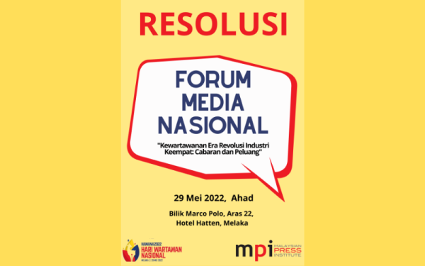 Kenyataan bersama Resolusi Forum Media Nasional.