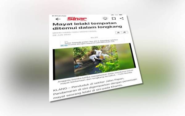 Laporan Sinar Harian.