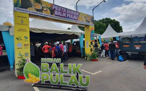 Pesta Durian Balik Pulau yang berlangsung hingga Ahad.