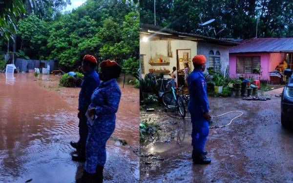 Anggota Angkatan Pertahanan Awam Malaysia (APM) Maran membuat pemantauan di lokasi yang terlibat akibat banjir kilat pada Sabtu. Keadaan banjir kilat yang telah surut sepenuhnya selepas hujan lebat beberapa jam pada Sabtu. - Foto APM