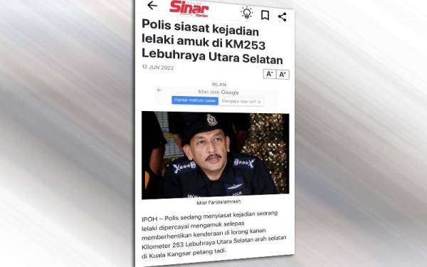 Laporan Sinar Harian.