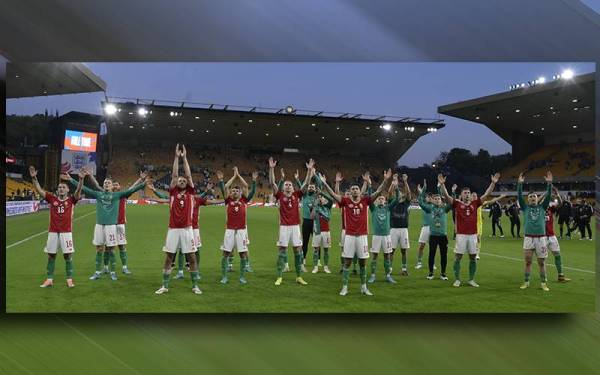 Kejayaan membenam England 4-0 di Molineux pada Rabu dilihat sebagai satu kemenangan ‘ajaib’ yang dilakar Hungary pada aksi Liga Negara-Negara UEFA kali ini. - Foto EPA