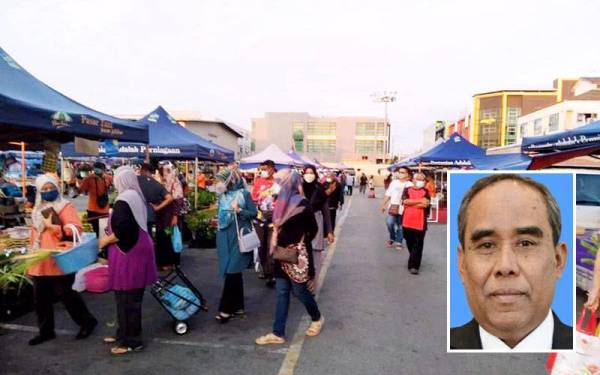 Kerajaan Pahang mengambil keputusan menangguhkan pemindahan tapak pasar tani di Pusat Transformasi Bandar (UTC) ke Serambi Teruntum di sini yang dijadualkan Ahad ini. - Foto FB FAMA Daerah Kuantan (Gambar kecil: Abd Rahim)