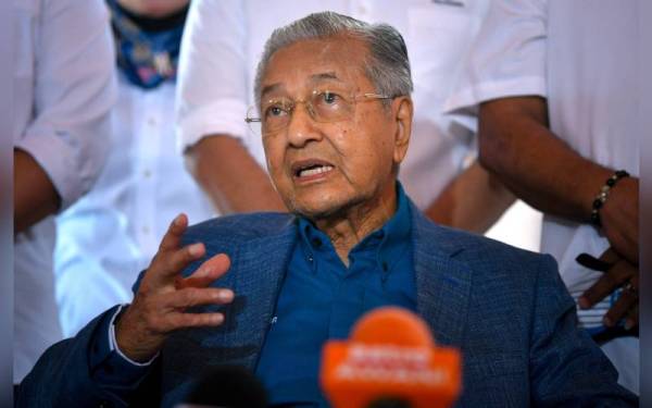 Pengerusi Parti Pejuang Tanah Air (Pejuang) Tun Dr Mahathir Mohamad - Foto Bernama