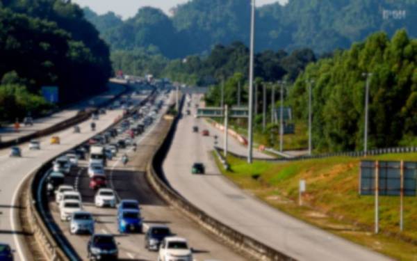 Lorong kiri dan kecemasan antara Tapah ke Bidor ditutup selama lima hari bermula 27 Jun hingga 1 Julai. - Foto Bernama