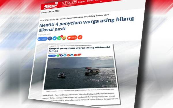 Laporan Sinar Harian pada 24 Jun 2022