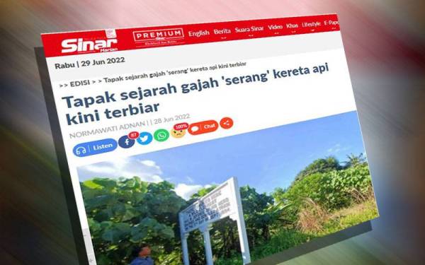 Laporan Sinar Harian pada Selasa.