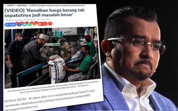 Asyraf Wajdi menyifatkan Nik Muhammad Zawawi sudah 'mati rasa' apabila mengeluarkan kenyataan bahawa kenaikan harga barang tidak sepatutnya menjadi masalah besar kepada pengguna.