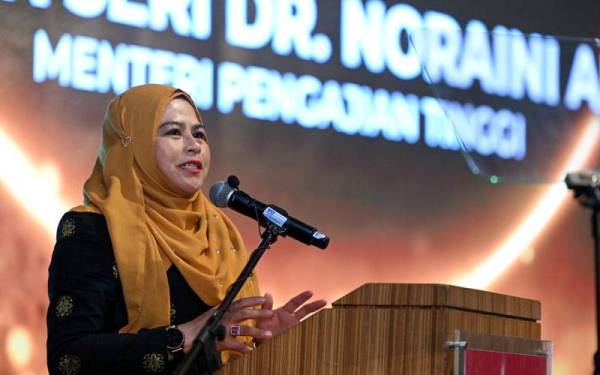 Menteri Pengajian Tinggi Datuk Seri Dr Noraini Ahmad - Foto Bernama