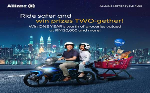 Kempen Allianz Motorcycle Sweep menawarkan hadiah barangan runcit bernilai RM10,000 selama setahun.