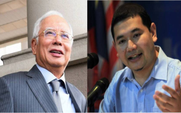 Foto (kiri) Najib, Rafizi (kanan)